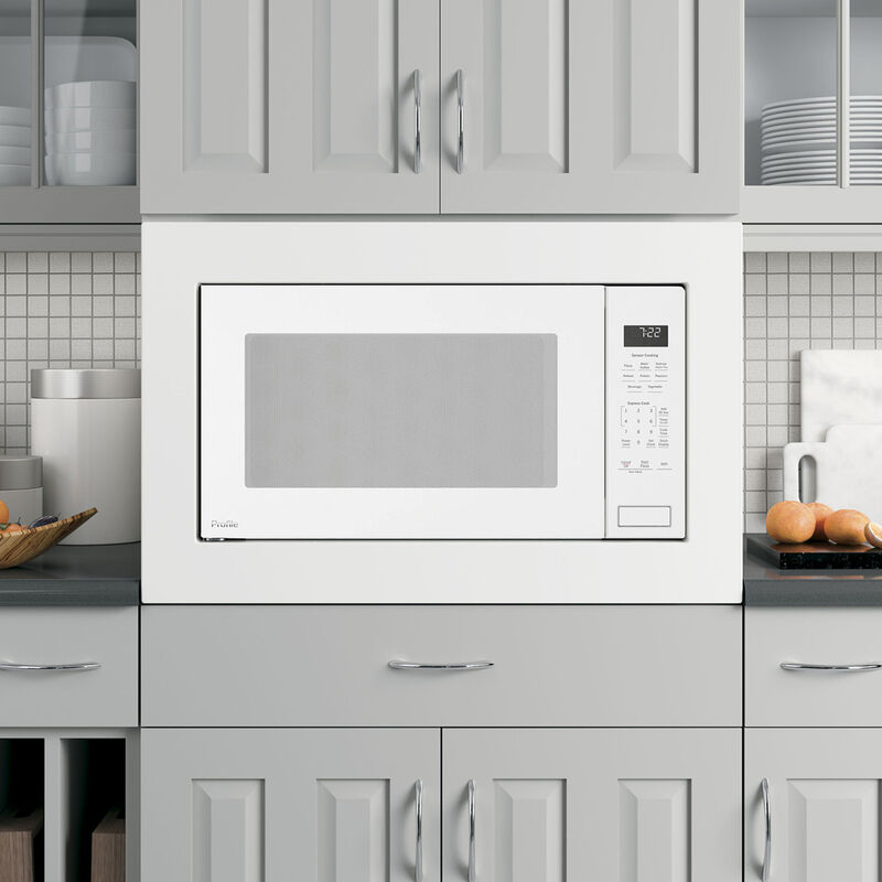 GE Profile 25 in. 2.2 cu. ft. Smart Built-In Microwave with Sensor Cooking - White, White, hires