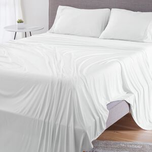 BEDGEAR Dri-Tec Queen Size Sheet Set (Ideal for Adj. Bases) - Bright White, , hires