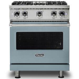 Viking 5 Series 30 in. 4.0 cu. ft. Standard Convection Gas Range with 4 Sealed Burners - November Sky, , hires