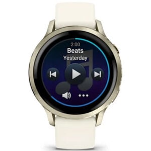 Garmin Venu 4 41 mm Smart Watch - Lunar Gold with Bone Silicone Band, , hires