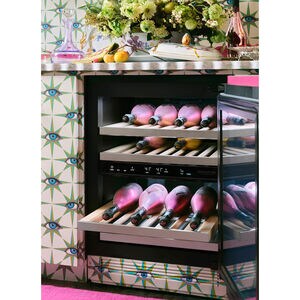 Signature Kitchen Suite 24 in. Undercounter Smart Wine Cooler with Metal & Wood Racks, Dual Temperature Zones & 41 Bottle Capacity - Custom Panel Ready, , hires