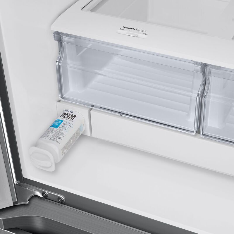 Samsung 30 in. 22 cu. ft. Smart French Door Refrigerator with Water Dispenser - Fingerprint Resistant Stainless Steel, Fingerprint Resistant Stainless, hires