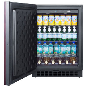 Summit 24 in. 4.6 cu. ft. Left-Hinged Undercounter Refrigerator with Stainless Steel Kickplate Installed - Custom Panel Ready, , hires