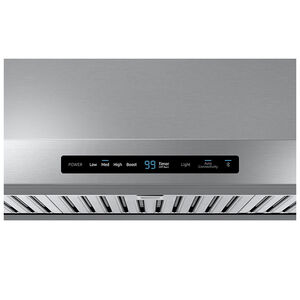Samsung 36 in. Standard Style Range Hood with 4 Speed Settings, 390 CFM, Convertible Venting & 2 LED Lights - Stainless Steel, Stainless Steel, hires