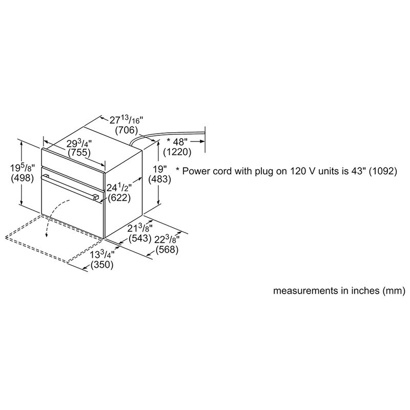 Bosch Benchmark 30 in. 1.6 cu. ft. 1000W Built-In Microwave with Convection & Sensor Cooking - Stainless Steel, , hires
