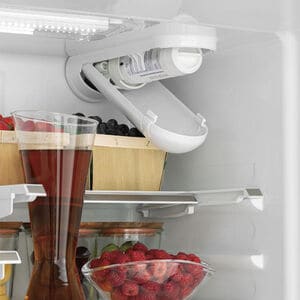 Cafe 33 in. 18.6 cu. ft. Counter Depth French Door Refrigerator with Internal Water Dispenser - Matte White, Matte White, hires