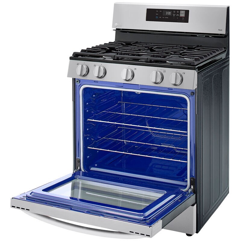 LG 30 in. 5.8 cu. ft. Smart Gas Range with 5 Sealed Burners - Stainless Steel, , hires