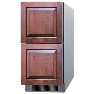 Summit 15 in. 2.7 cu. ft. Outdoor Double Refrigerator Drawers - Stainless Steel/Panel Ready, , hires