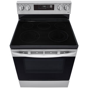 LG 30 in. 6.3 cu. ft. Smart Electric Range with Radiant Burners - Stainless Steel, , hires