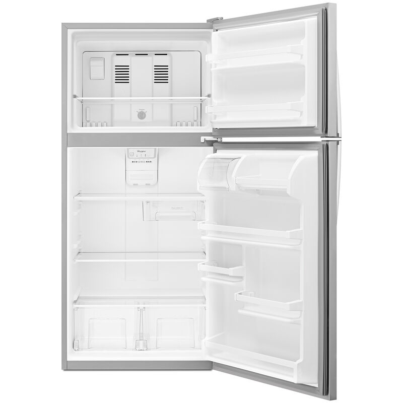 Whirlpool 30 in. 18.2 cu. ft. Top Freezer Refrigerator - Monochromatic Stainless Steel, Monochromatic Stainless Steel, hires