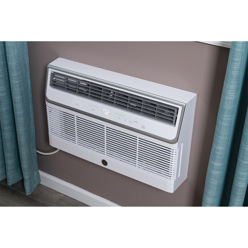 GE 14,000 BTU 230V Smart Through-the-Wall Air Conditioner with 3 Fan Speeds, Sleep Mode & Remote Control - White, , hires