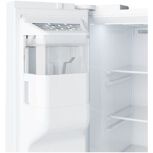 GE 36 in. 23.6 cu. ft. Counter Depth Side-by-Side Refrigerator with Ice & Water Dispenser - White, , hires
