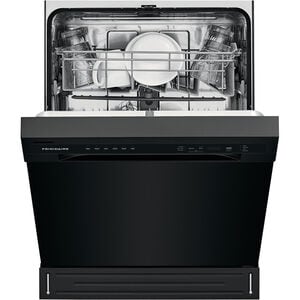Frigidaire 24 in. Front Control Dishwasher with 52 dBa Sound Level & Pocket - Black, Black, hires