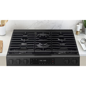 Samsung Bespoke 30 in. 6 cu. ft. Smart Slide-In Gas Range with 5 Sealed Burners - Stainless Steel, Stainless Steel, hires