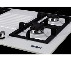 Summit 30 in. 4-Burner Natural Gas Cooktop - White, , hires