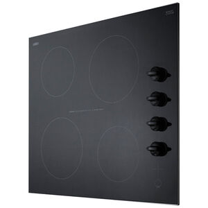 Summit 24 in. 4-Burner Electric Cooktop with Knob Controls - Black, , hires