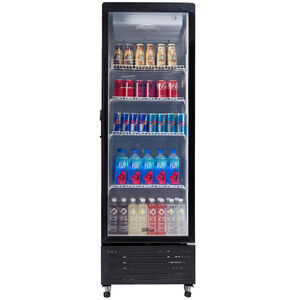 Premium Levella 23 in. 10.0 cu. ft. Beverage Center with Adjustable Shelves & LED Light Strip - Black, , hires