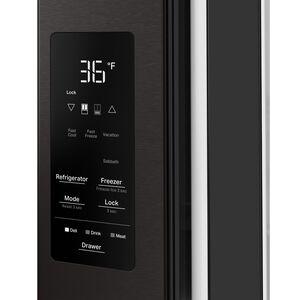 Whirlpool 36 in. 29.8 cu. ft. 4-Door French Door Refrigerator with Internal Water Dispenser - Black Stainless Steel with PrintShield Finish, Black Stainless Steel with PrintShield Finish, hires