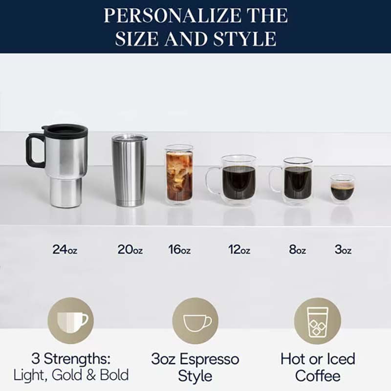 De'Longhi TrueBrew Drip Coffee Maker - Black with Stainless Steel, , hires