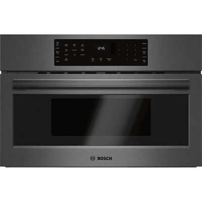Bosch 800 Series 30" 1.6 Cu. Ft. Electric Wall Oven with True Convection & Self Clean - Black Stainless Steel | HMC80242UC