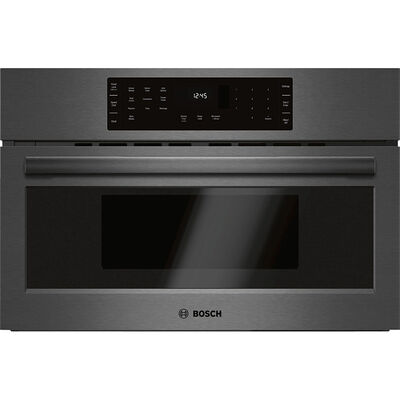 Bosch 800 Series 30 in. 1.6 cu. ft. Speed Electric Single Wall Oven with Standard Convection - Black Stainless Steel | HMC80242UC