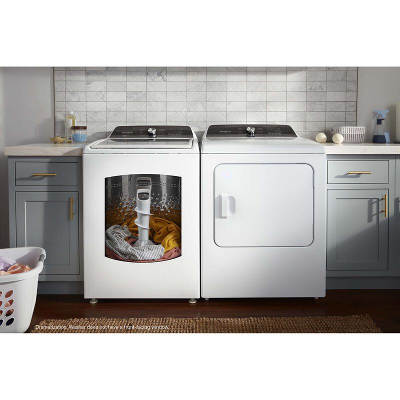 Whirlpool 29 in. 7.0 cu. ft. Gas Dryer with Moisture Sensing Dryer & Steam Cycle - White, , hires