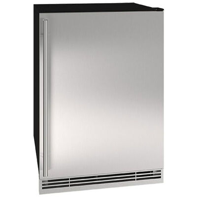 U-Line 1 Class Series 24 in. 5.7 cu. ft. Mini Fridge with Freezer Compartment - Stainless Steel | HRF124-SS01A