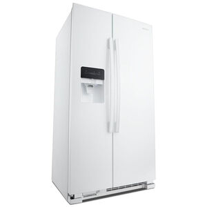 Amana 36 in. 24.6 cu. ft. Side-by-Side Refrigerator With External Ice & Water Dispenser - White, White, hires