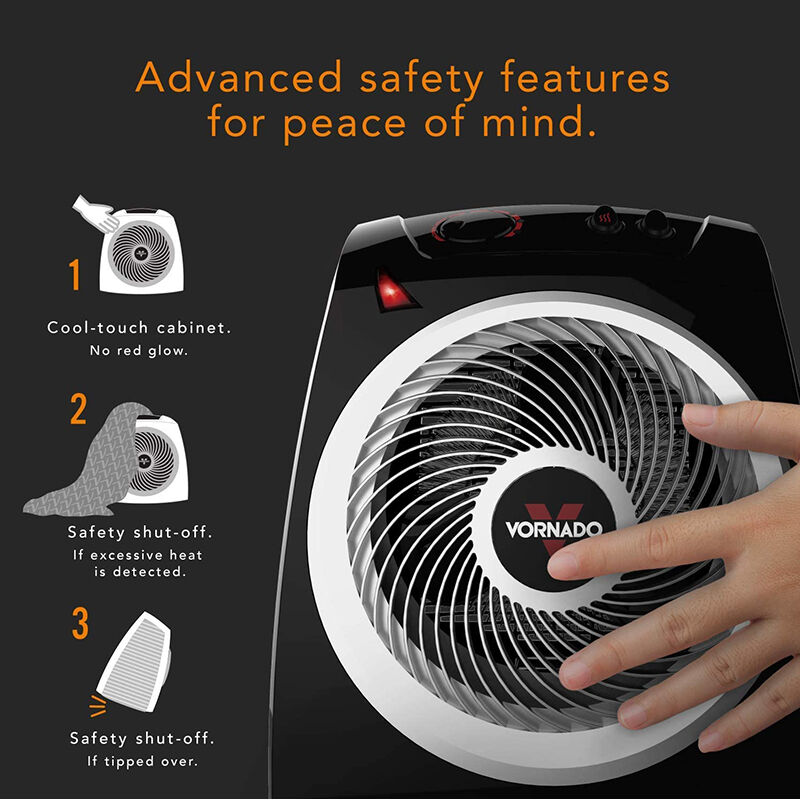 Vornado VH10 1500W Whole Room Electric Space Heater with Adjustable  Thermostat u0026 2 Heat Settings | P.C. Richard u0026 Son