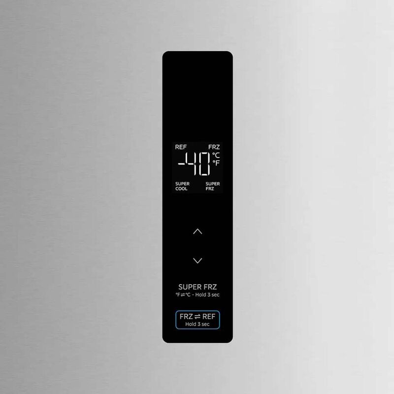 Midea 30 in. 21.1 cu. ft. Garage-Ready Double-Drawer Upright Freezer with Adjustable Shelves - Stainless Steel, Stainless Steel, hires