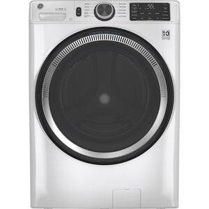 GE 28 in. 4.8 cu. ft. Smart Stackable Front Load Washer with UltraFresh Vent System, OdorBlock & Sanitize with Oxi - White, White, hires