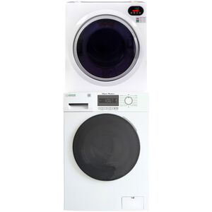 Equator Compact 24 in. 1.57 cu. ft. Electric Front Load Laundry Center with Sensor Dry, Pet & Sanitize Cycle - White, , hires