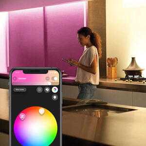Philips - Hue White and Color Ambiance 2M Lightstrip Base Kit with Bluetooth, , hires