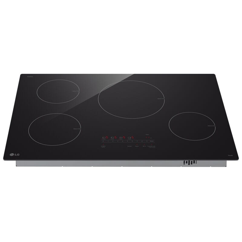 LG 30 in. 4-Burner Smart Induction Cooktop with Simmer Burner & Power Burner - Black, , hires