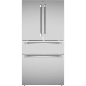 Thermador 36 in. 20.4 cu. ft. Smart Counter Depth 4-Door French Door Refrigerator with Internal Water Dispenser - Stainless Steel, , hires