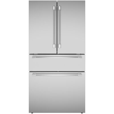 Thermador 36 in. 20.4 cu. ft. Smart Counter Depth 4-Door French Door Refrigerator with Internal Water Dispenser - Stainless Steel | T36FL824NS