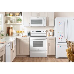 Whirlpool 30 in. 1.9 cu. ft. Over-the-Range Microwave with 300 CFM & Sensor Cooking - White, White, hires