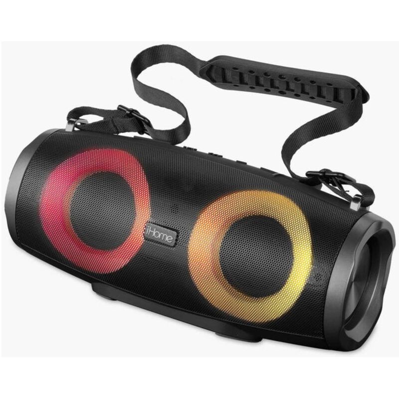 iHome Color Changing Portable Boombox Rechargeable Bluetooth Speaker with Lighting Effects - Black, , hires