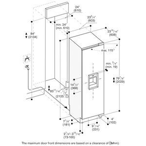 Gaggenau Vario 400 Series 24 in. 11.2 cu. ft. Built-in Smart Double-Drawers Upright Freezer with Ice-Maker & Adjustable Shelves - Custom Panel Ready, , hires
