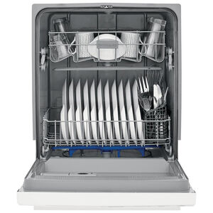 Frigidaire 24 in. Built-In Dishwasher with Front Control, 55 dBA Sound Level, 14 Place Settings & 3 Wash Cycles - White, White, hires