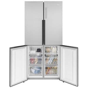 Haier 33 in. 16.8 cu. ft. Counter Depth 4-Door French Door Refrigerator - Stainless Steel, , hires