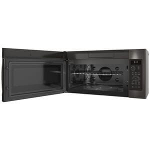 GE Profile 30 in. 1.7 cu. ft. 950W Over-the-Range Microwave with 300 CFM, Convection & Sensor Cooking - Black Stainless, Black Stainless, hires