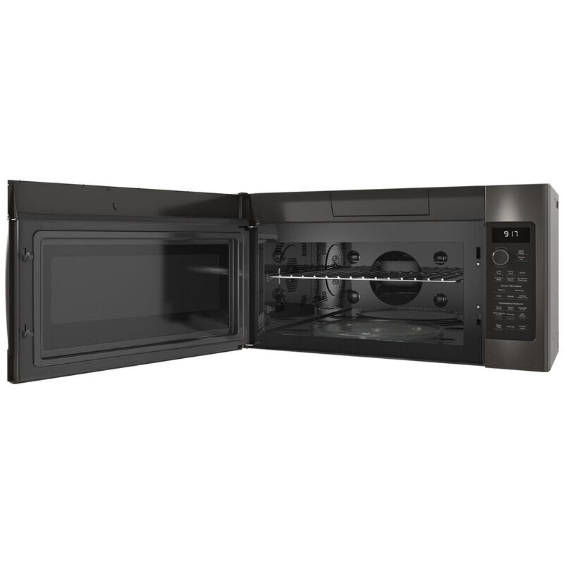 GE Profile 30 in. 1.7 cu. ft. 950W Over-the-Range Microwave with 300 CFM, Convection & Sensor Cooking - Black Stainless, Black Stainless, hires