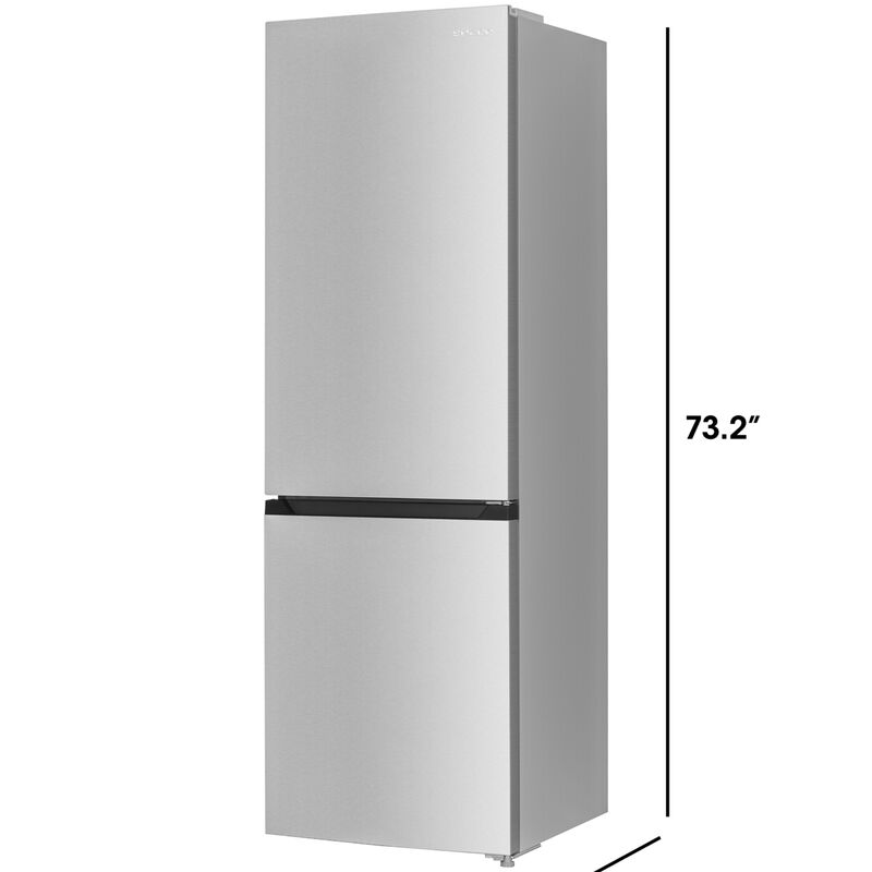 Sharp 24 in. 10.3 cu. ft. Counter Depth Bottom Freezer Refrigerator - Stainless Steel, , hires