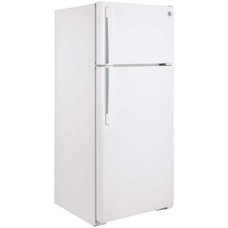 GE 28 in. 17.5 cu. ft. Top Freezer Refrigerator - White, White, hires