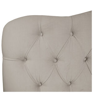 Skyline Furniture Tufted Velvet Fabric Upholstered California King Size Bed - Light Grey, Gray, hires