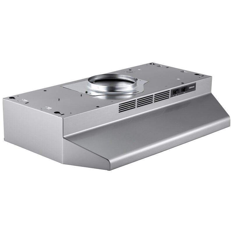 Broan F40000 Series 30 in. Standard Style Range Hood with 2 Speed Settings, 230 CFM & 1 Incandescent Light - Stainless, , hires