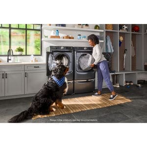 Maytag Pet Pro 27 in. 5.0 cu. ft. Smart Stackable Front Load Washer with Sanitize & Steam Cycle - Midnight Steel, Midnight Steel, hires
