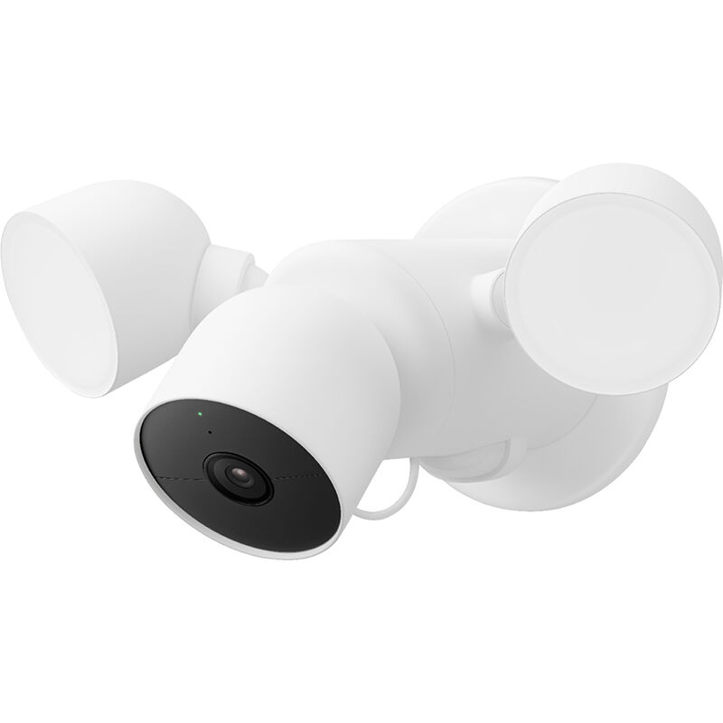 Google Nest Cam with Floodlight Wireless Indoor/Outdoor Security Camera - Snow, , hires