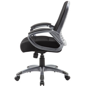 Boss Ribbed High Back Mesh Chair - Black, , hires